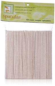 Clean Plus Easy Face Wood Applicator Spatula, Small, 100 Count