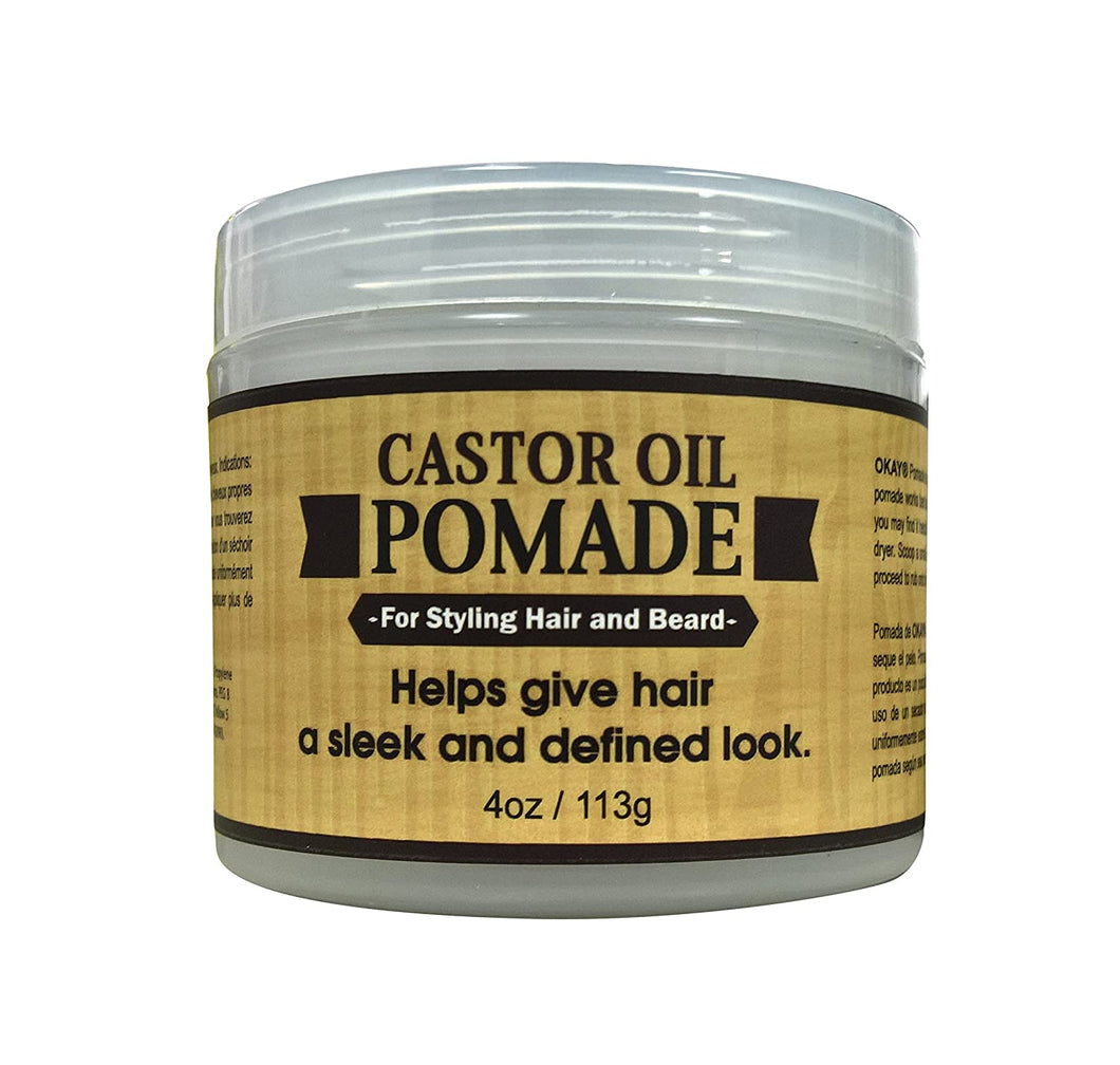 Okay Men Castor Oil Beard And Hair Pomade   4 Oz (Pack Of 1)